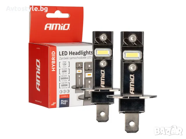 Артикул: Крушки AMIO HYBRID LED H3 6000K Canbus 60W, снимка 1