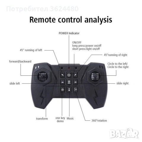 Детска Количка с Управление Чрез Жестове и Светлинни Ефекти 4655, снимка 5 - Коли, камиони, мотори, писти - 53229898