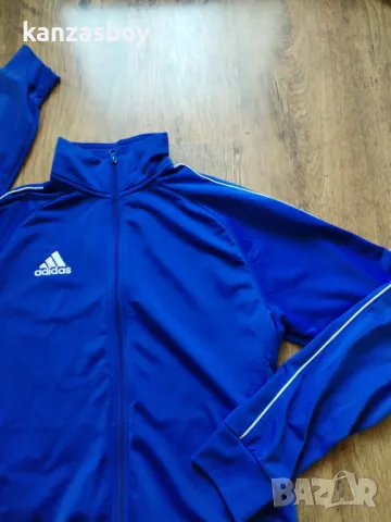 ADIDAS Core 18 PES Tracktop Blue - страхотно мъжко горнище КАТО НОВО С, снимка 4 - Спортни дрехи, екипи - 48882848