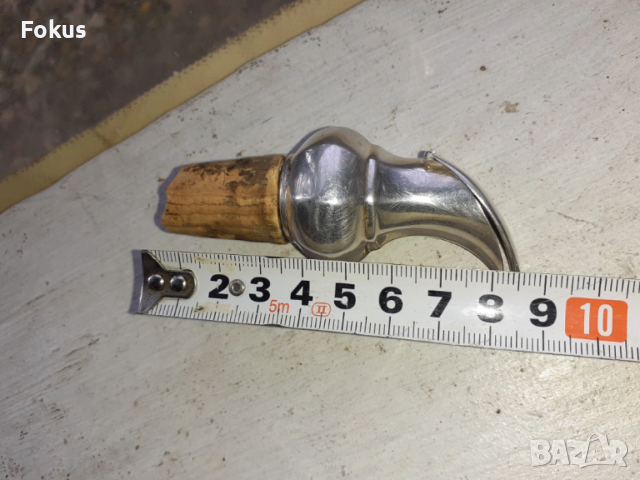 Стар антикварен дебело посребрен декантер за вино Арт Деко, снимка 7 - Антикварни и старинни предмети - 53357946