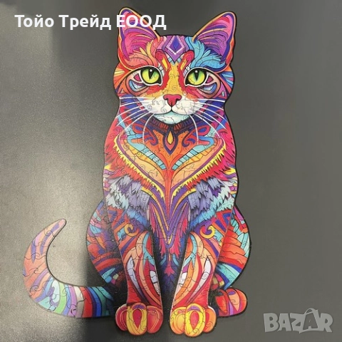 Дървен пъзел-котка, снимка 2 - Образователни игри - 52732808