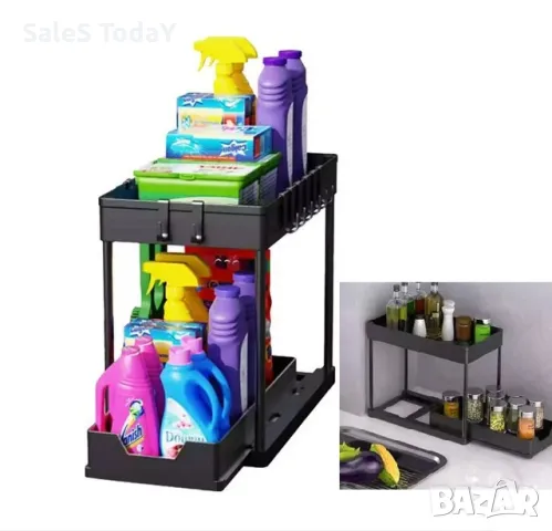 Органайзер за кухня или Баня, Стойка за чинии и чаши, Поставка за препарати, Сушилник