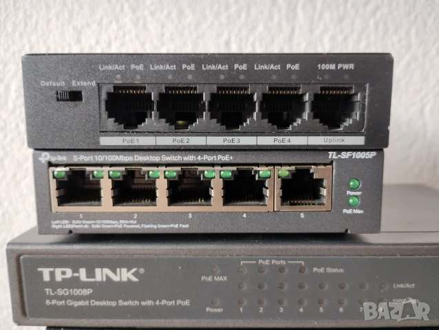 Lot 6 броя POE Switch Utepo TP-link Dahua, снимка 10 - Мрежови адаптери - 54278286