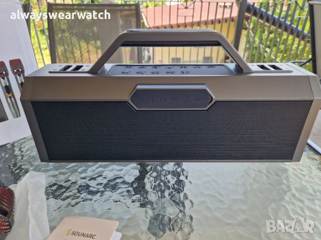 Sounarc K1 Boombox Karaoke Speaker 150W / Блутут Тон Колона с 2 микрофона, снимка 6 - Bluetooth тонколони - 46259182