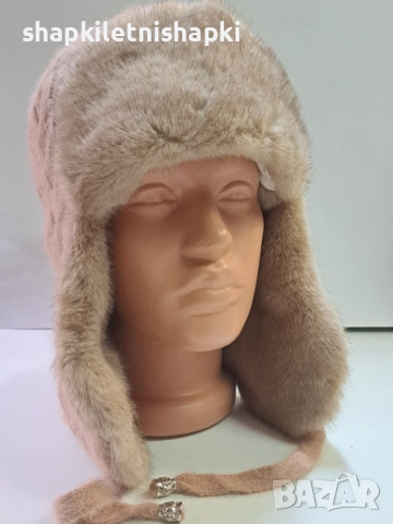 Дамска шапка лукс,ангора,вълна - 110, снимка 3 - Шапки - 52224652