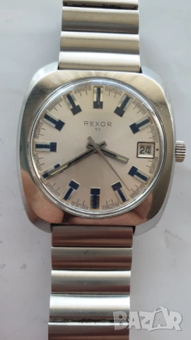 Винтидж часовник Rexor 71 от 70-те години, снимка 6 - Антикварни и старинни предмети - 53748281