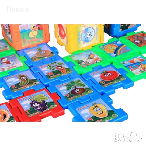 Детски образователен конструктор - ЗИМ кубчета с картинки, снимка 2 - Образователни игри - 53094940