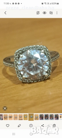 Сребърен пръстен, снимка 3 - Пръстени - 53973225