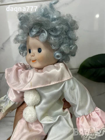 Порцеланова кукла клоун от 60-те години, снимка 10 - Колекции - 51034616