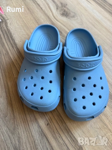 Оригинални светло сини чехли Crocs ! 36 н, снимка 4 - Чехли - 53571818