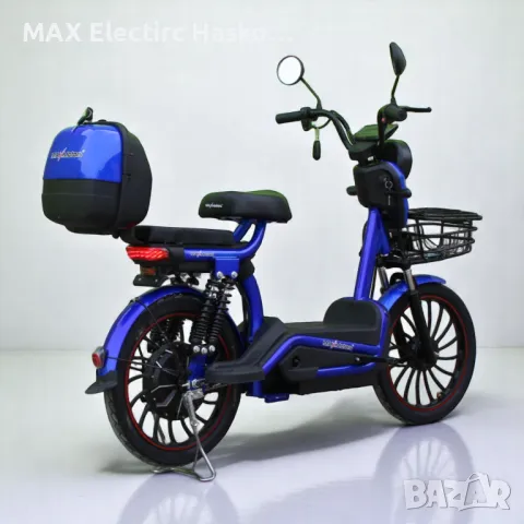 Електрически скутер с педали MaxMotors EBZ 20 1200W/60V/20Ah - BLUE, снимка 4 - Мотоциклети и мототехника - 50015631