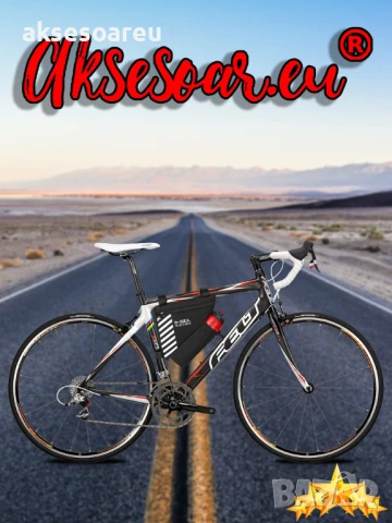 Водоустойчива нова триъгълна чанта чантичка за рамката на велосипед колело с джоб за бутилка ездачи, снимка 3 - Аксесоари за велосипеди - 50480235