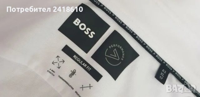 Hugo Boss Regular Fit Stretch Cotton Performance Mens Size 43/ XL / 17 НОВО! ОРИГИНАЛ! Мъжка Риза!, снимка 16 - Ризи - 46993862