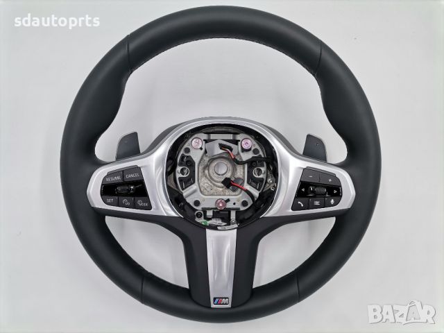 Нов M Sport Черен Кожен Волан BMW X5 G05 X6 G06 X7 G07 Facelift, снимка 2 - Части - 45933770