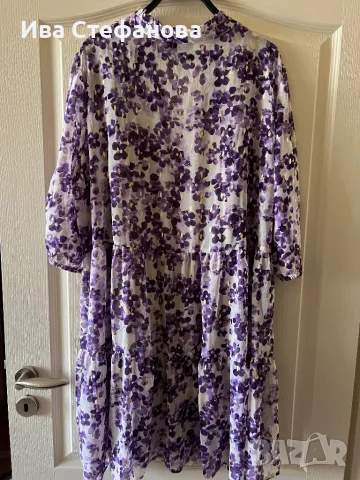 Нова феерична ежедневна елегантна рокля теменужки лилава теменужена нежност , снимка 3 - Рокли - 50225891