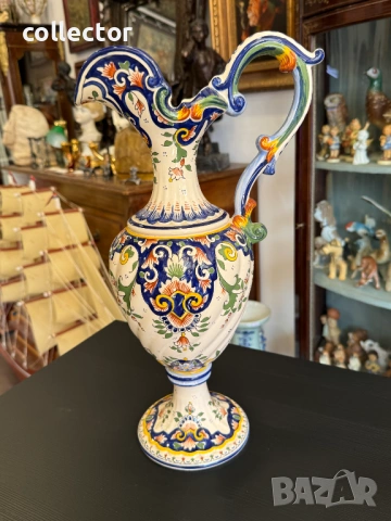 Френска порцеланова кана. №7972, снимка 2 - Антикварни и старинни предмети - 53897966