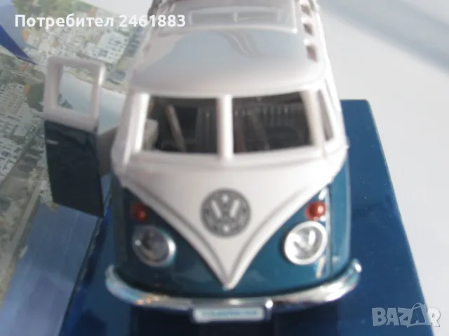 1/40 Maisto VW Volkswagen T1 Samba Bus метална колекционерска количка, снимка 4 - Колекции - 49319365