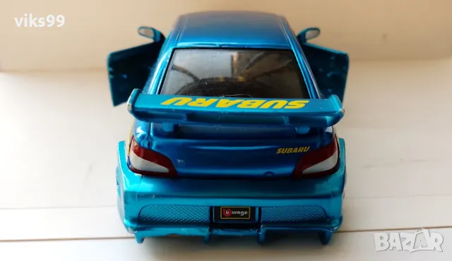 Bburago 2002 Subaru Impreza Wrx - Мащаб 1:24, снимка 4 - Колекции - 49374262