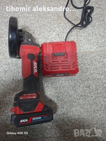 Продавам акумолаторен ъглошлайф SKIL 125m.m 18V., снимка 2 - Ъглошлайфи - 53519003