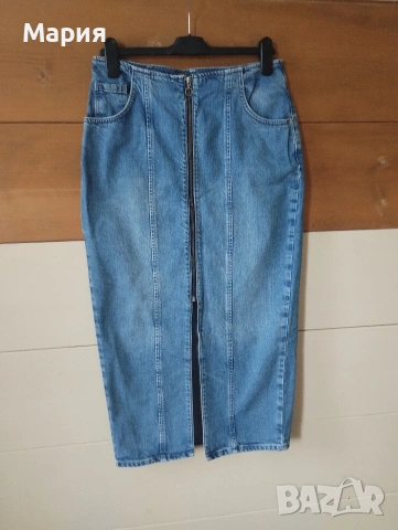 Zara миди пола с цип размер М, снимка 7 - Поли - 54089806