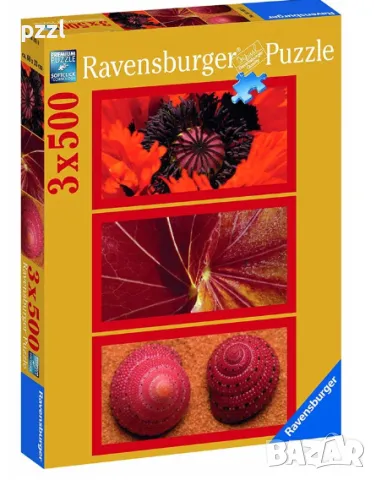 Пъзел "Natural impressions in red" Ravensburger 3x500 части, снимка 1 - Пъзели - 49408021