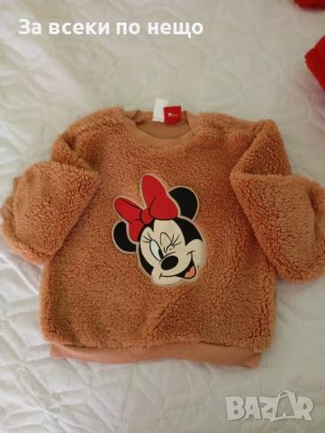 Пухена блуза с Мини маус за момиче 24-36м