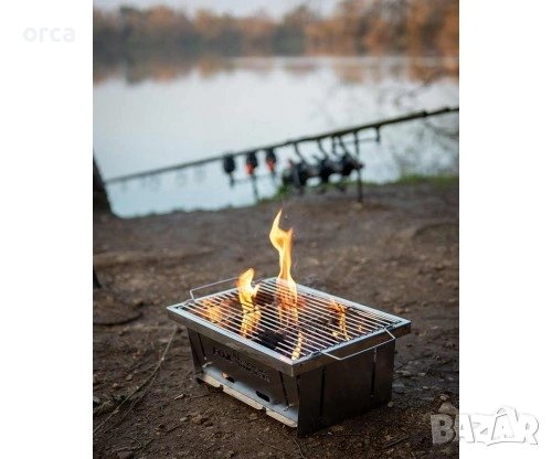 Сгъваемо барбекю Fox Cookware Foldable BBQ компактно стомана, снимка 6 - Екипировка - 54074720