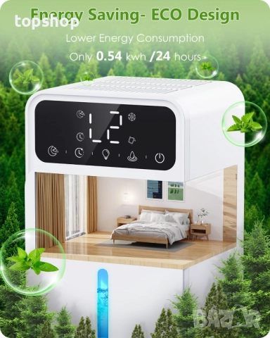 Нов Влагоабсорбатор с 30dB тиха работа/автоматично изключване/12-часов таймер/7 LED светлини..., снимка 2 - Влагоабсорбатори и влагоуловители - 52470040