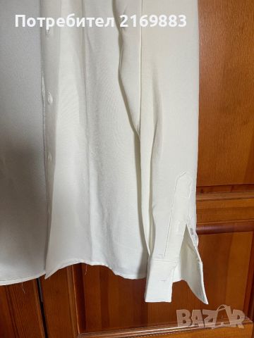 Мъжка елегантна риза в бял цвят , снимка 4 - Ризи - 46387928