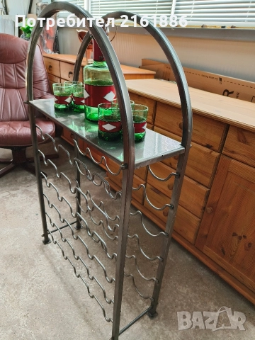 Метална стойка за бутилки вино , снимка 3 - Други - 52720488