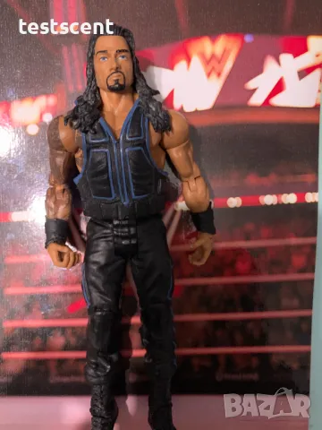 Екшън фигура WWE Roman Reigns Роман Рейнс играчка Basic Mattel figure black blue, снимка 3 - Колекции - 48509203