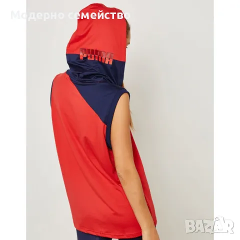 Дамско спортно горнище PUMA A.C.E. DryCELL Hoodie Red, снимка 2 - Спортни екипи - 46998240