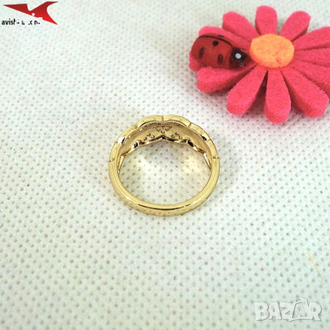 Пръстен с 14К златно покритие 224864, снимка 2 - Пръстени - 54076717