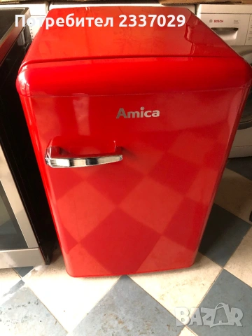 М.хлад:Амика-1год гаранция,клас:А+++\стил ретро,нов модел,неразличим от нов,клас:А+++\