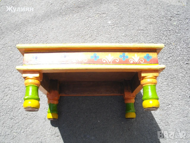 КРАСИВА РЪЧНО РИСУВАНА МАСА МАЛКА МАСИЧКА KARE , снимка 5 - Антикварни и старинни предмети - 50503390