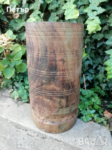 Продавам стара красива дървена чутура / голям дървен хаван /много запазена и обезпаразитена, снимка 6 - Антикварни и старинни предмети - 51079393