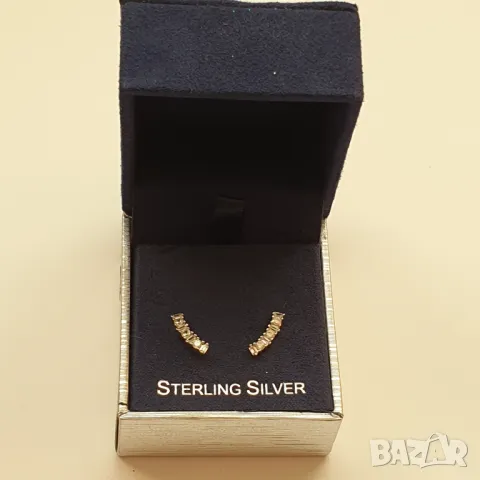 Сребърни обеци - нови, снимка 1