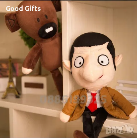 Мистър Бийн плюшена играчка Mr. Bean и мечето му, 30см, снимка 2 - Плюшени играчки - 47062877