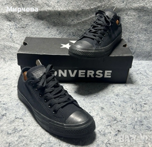Converse Chuck Taylor All Star OX Black Monochrome конвърс оригинални черни 