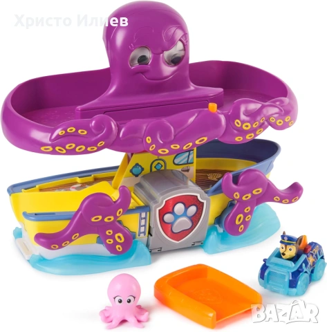 Paw Patrol писта с кола Чейс и октопод Пес Патрул кученца, снимка 7 - Коли, камиони, мотори, писти - 53316353