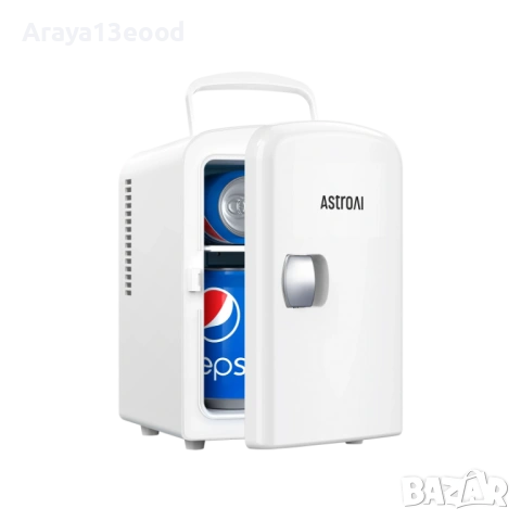 Компактен преносим хладилник за дом, офис и автомобил AstroAI Mini Fridge 4L