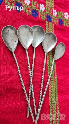 Старинни лъжчки и щипка за лед, снимка 4 - Антикварни и старинни предмети - 53118204