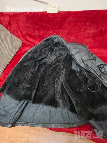 Продавам мъжка кожена шуба , снимка 2 - Палта - 53950422