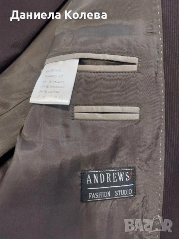 продава - Мъжки костюм ANDREWS – за абитуриент / официален повод, снимка 6 - Костюми - 53779295