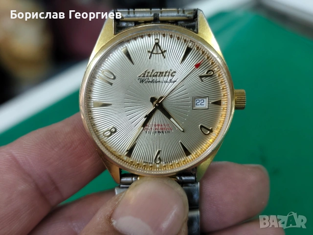 Механичен часовник atlantic worldmaster 25 jewels automatic, снимка 3 - Мъжки - 53190654