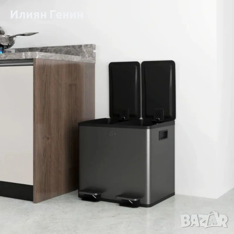 HOMCOM 2 x 15 л двойни кошчета за боклук, снимка 7 - Други - 54222819