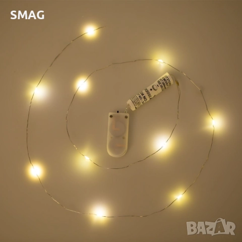 Комплект коледна украса LED с червени и златисти топки 13 бр._1227635, снимка 2 - Други - 52353417