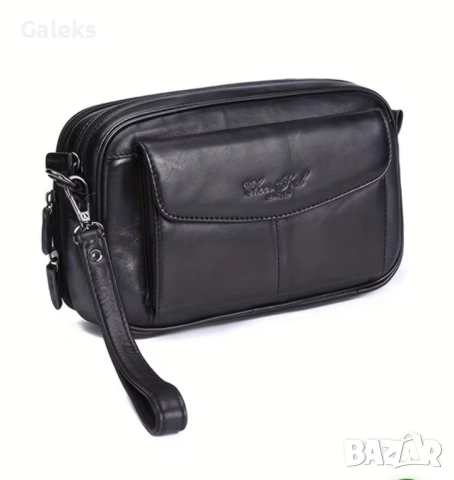 Мъжки стилни и удобни ръчни кожени чантички тип Борсета /Черни и кафяви!, снимка 2 - Чанти - 53657481