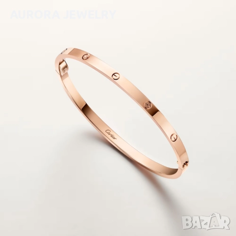 CARTIER Love Rose Gold Classic Small Model Гривна с Отверка, снимка 8 - Гривни - 52818720