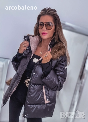 Ликвидация! Дамско зимно яке Premium с кожена яка , снимка 7 - Якета - 52085696